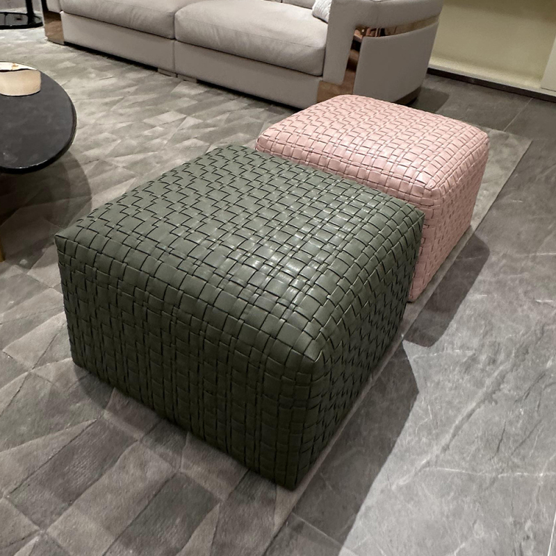 Drum stool in woven texture for contemporary lifestyle ​