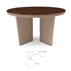 Lauren black gold marble round dining table