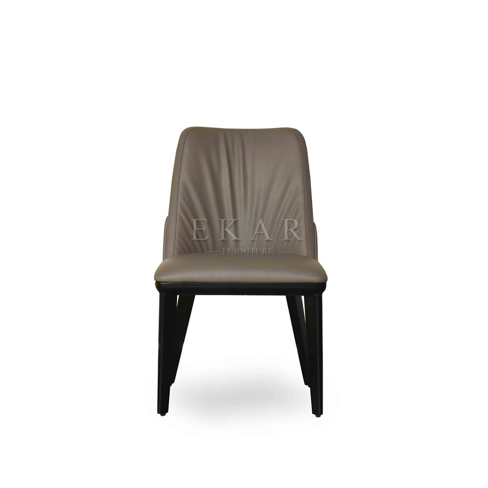 Wholesale Nordic Style Leather Armrest Wood Dining Chair