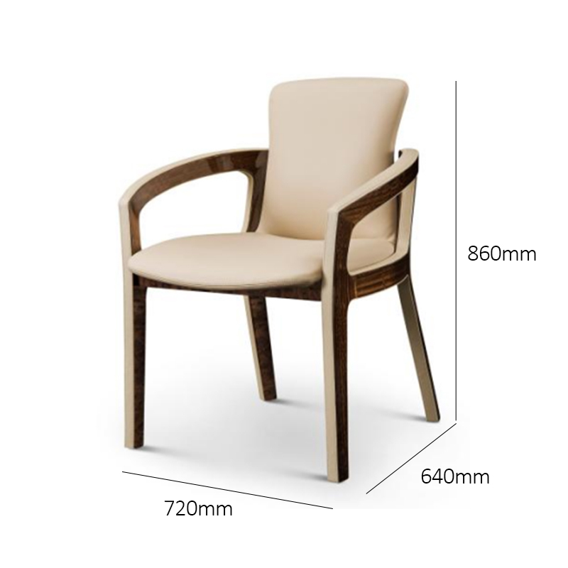 Luxury leather modern chair restaurant dining chair