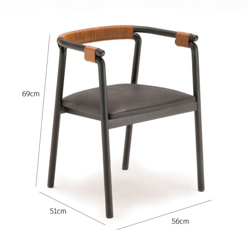 Plywood stick high density foam cover with upholstery dining chair