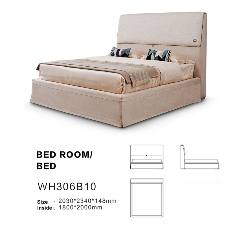 Italian design style hardware logo brand bedroom bed