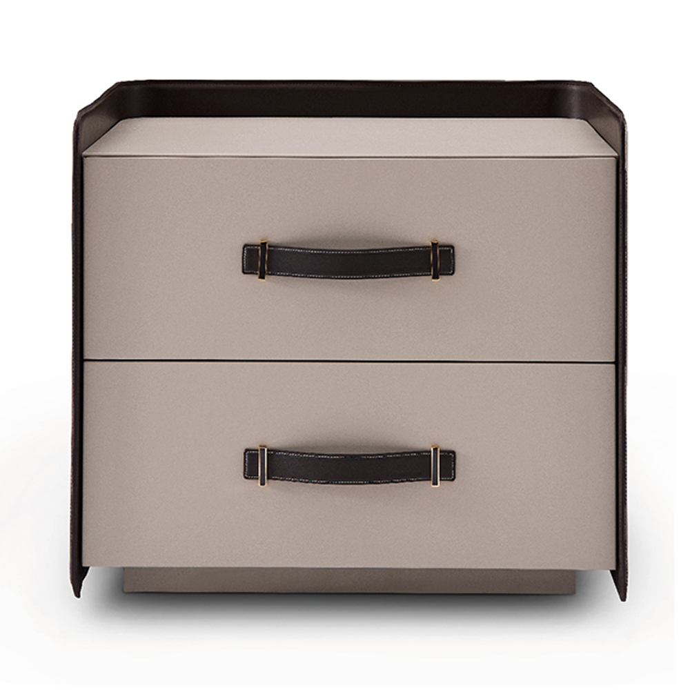 Two drawers modern bedroom bedside table