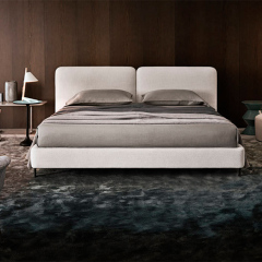 Metal Legs Modern Simple Fashion Fabric Bed