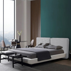 Metal Legs Modern Simple Fashion Fabric Bed