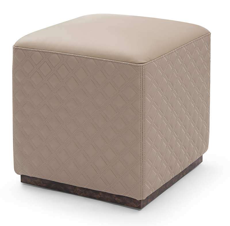 Geometric pattern ottoman