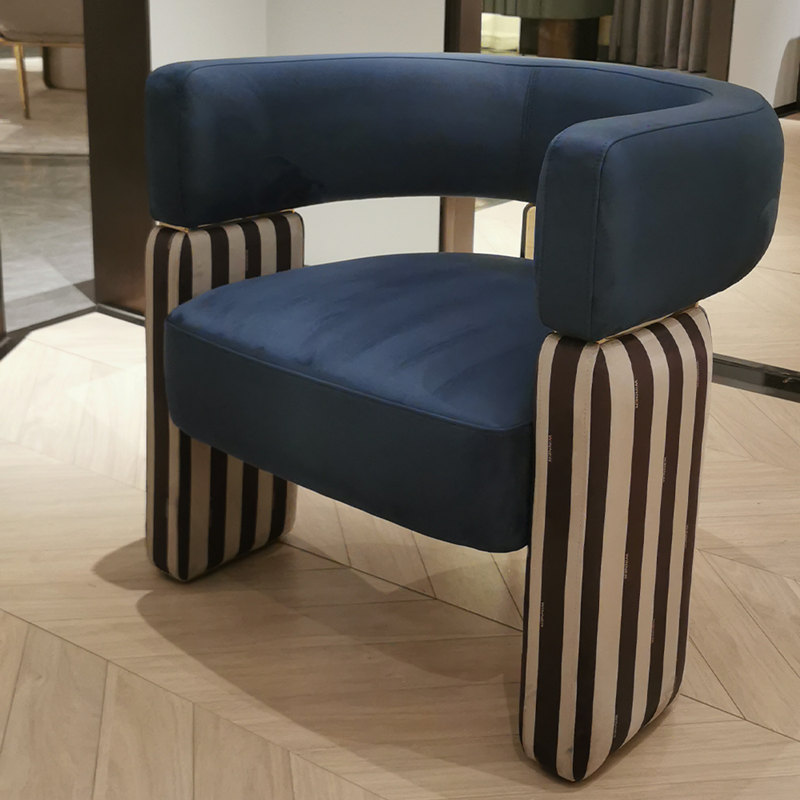 Plush padded armchair