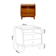 Nordic Modern Design Bedside Wooden Cabinet Bedroom Bedside Table