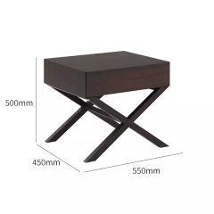 Modern Simple Style Solid Wood and MDF Bedside Table - Functional Bedroom Accent