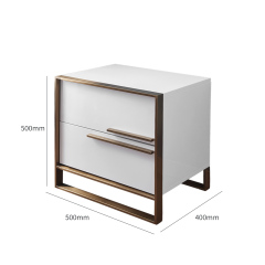 Modern Design Metal Bedroom Nightstand - Contemporary Bedroom Accent