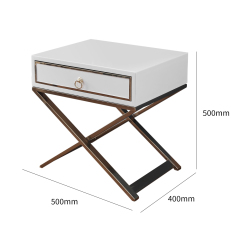 Metal Base Bedroom Modern Furniture Bedside Table - Contemporary Accent