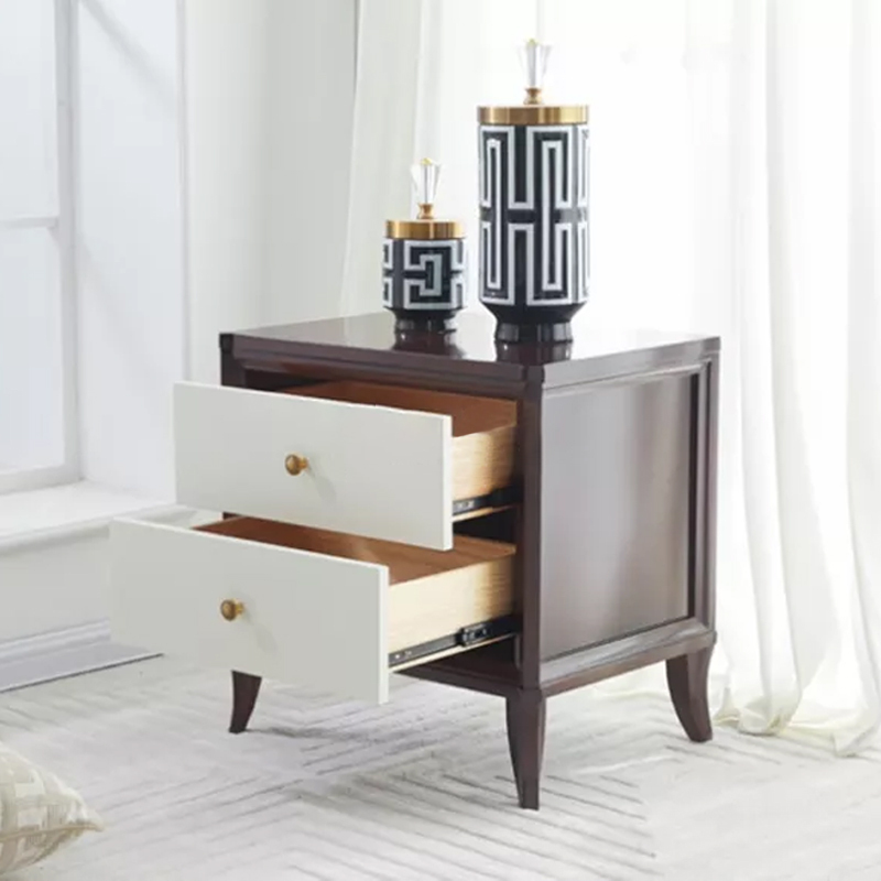 Solid Oak Wood Bedroom Nightstand - Natural Elegance for Your Room