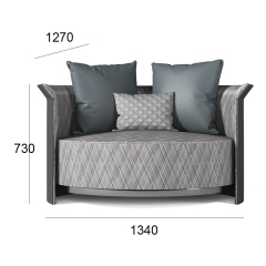 Thiết kế thanh lịch Bộ ghế sofa phòng khách bằng da màu trắng