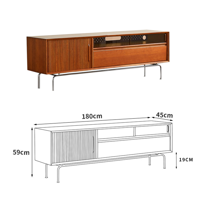Modern TV stand with storage brown mid century living room modern TV stand