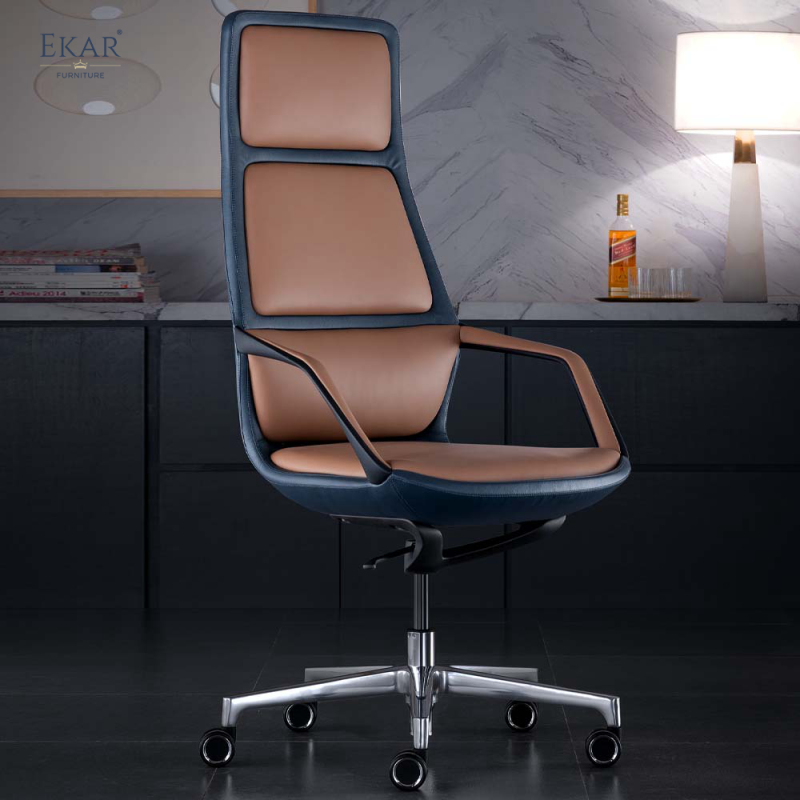 EKAR FURNITURE Light Luxury Leather Office Chair - Excellent Improvement of Office Experience