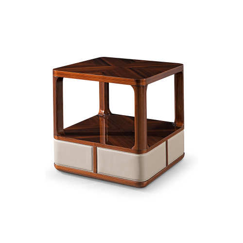 Elegant Living Room Wood Veneer Corner Table