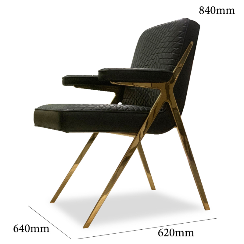 Stylish Crystal Steel Dining Chair with Metal Frame