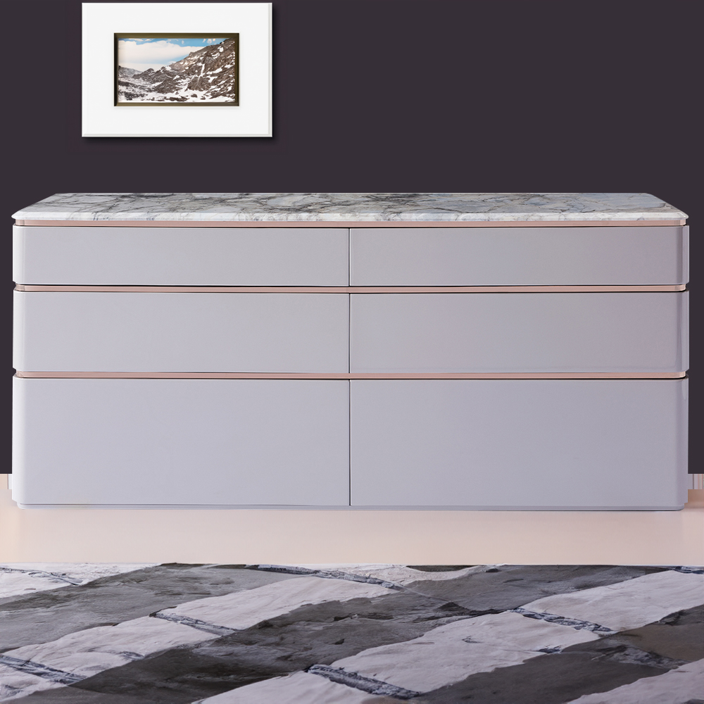 Modern style marble desktop storage cabinet