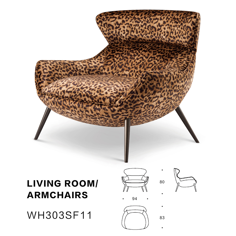 New modern hardware legs luxury high-end living room leisure chair