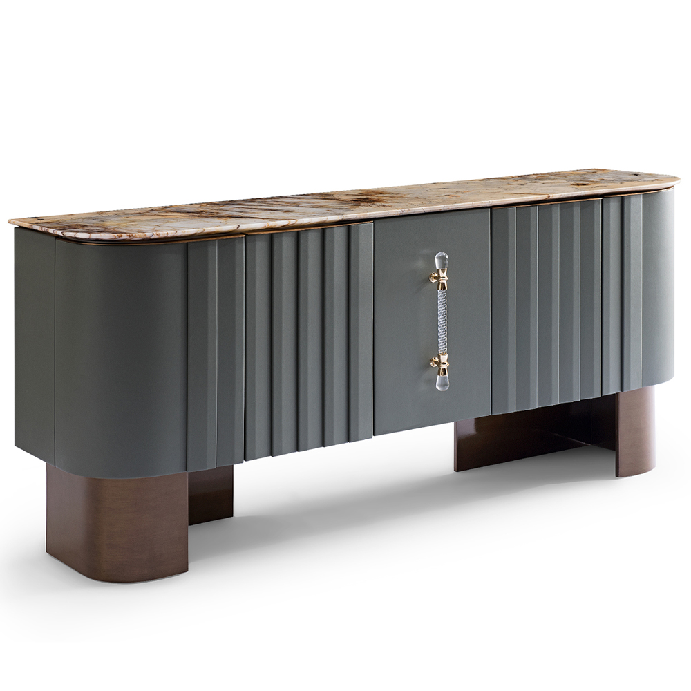 Modern furniture storage cabinet marble countertop sideboard