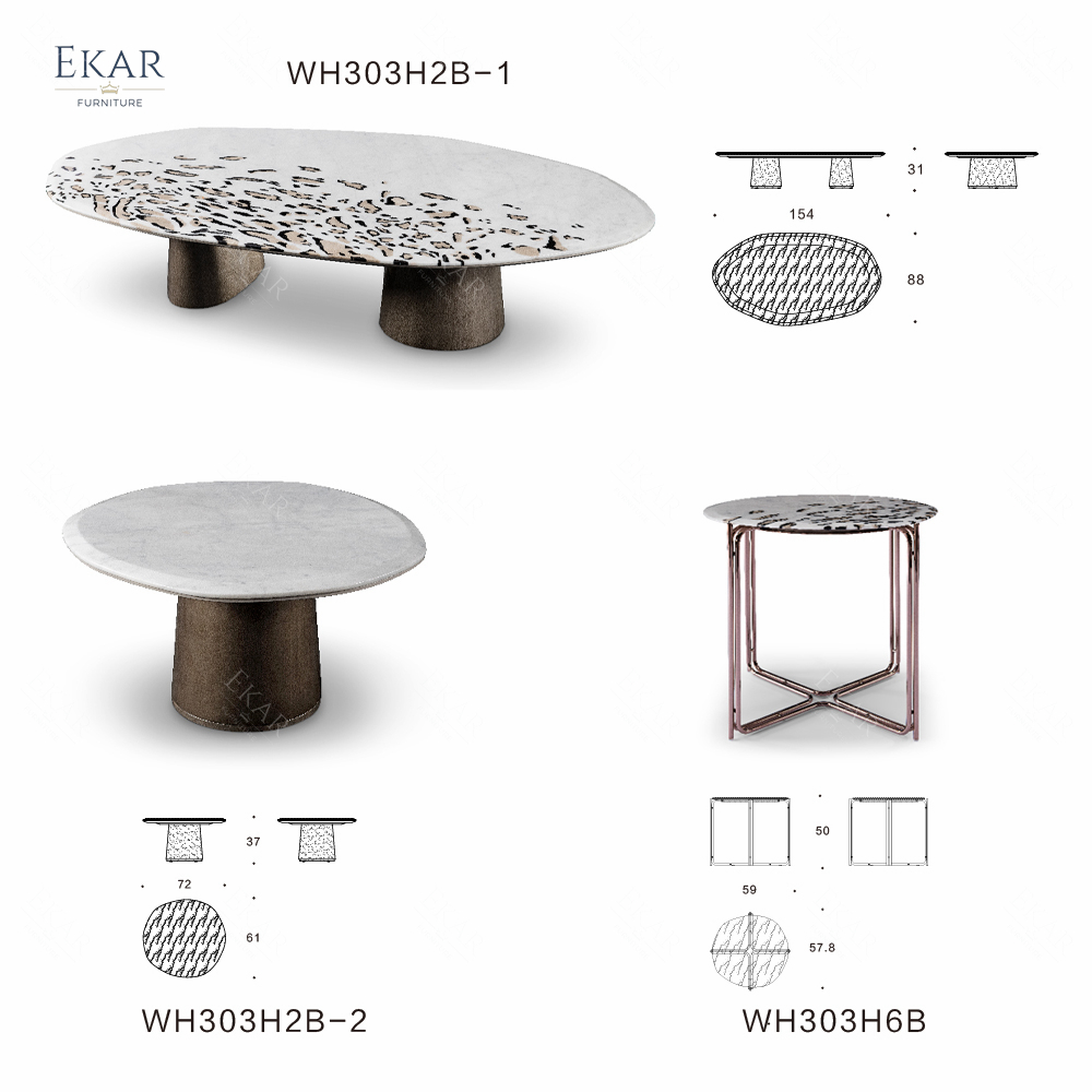 Premium Italian Marble Corner Table for Modern Living Room Decor