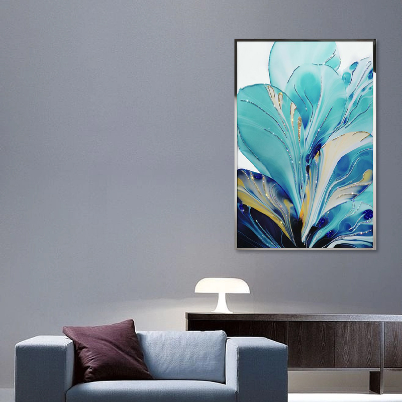 Artisan-Crafted Living Room Floral Art Decor - Blossom in Elegance