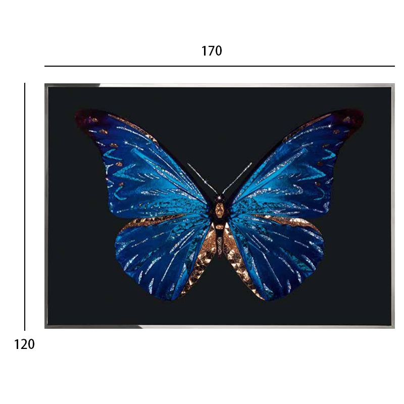 Handcrafted Butterfly Pattern Art Decor: Nature's Elegance on Canvas
