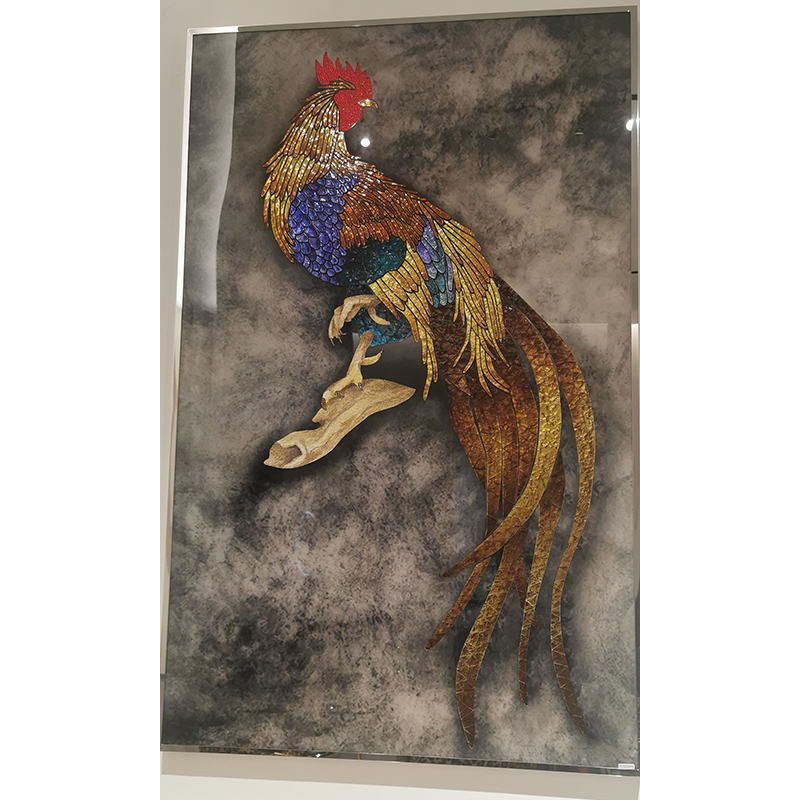 Handcrafted Golden Rooster Living Room Art Decor: A Symbol of Prosperity