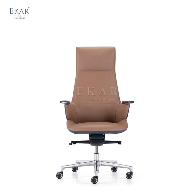 Height-Adjustable Swivel Office Chair with Seat Glide