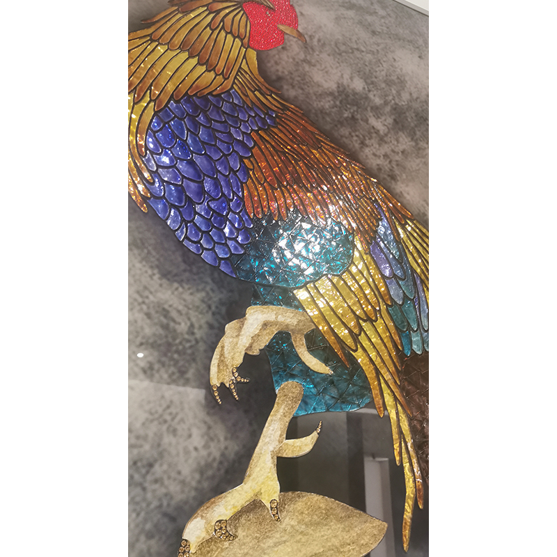 Handcrafted Golden Rooster Living Room Art Decor: A Symbol of Prosperity