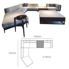 Contemporary Fabric Sofa with Versatile Design