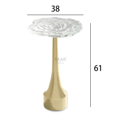 Elegant Crystal Glass Corner Table: Stylish Home Accent