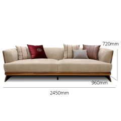 Wooden bent plate frame comfortable and simple modern sofa