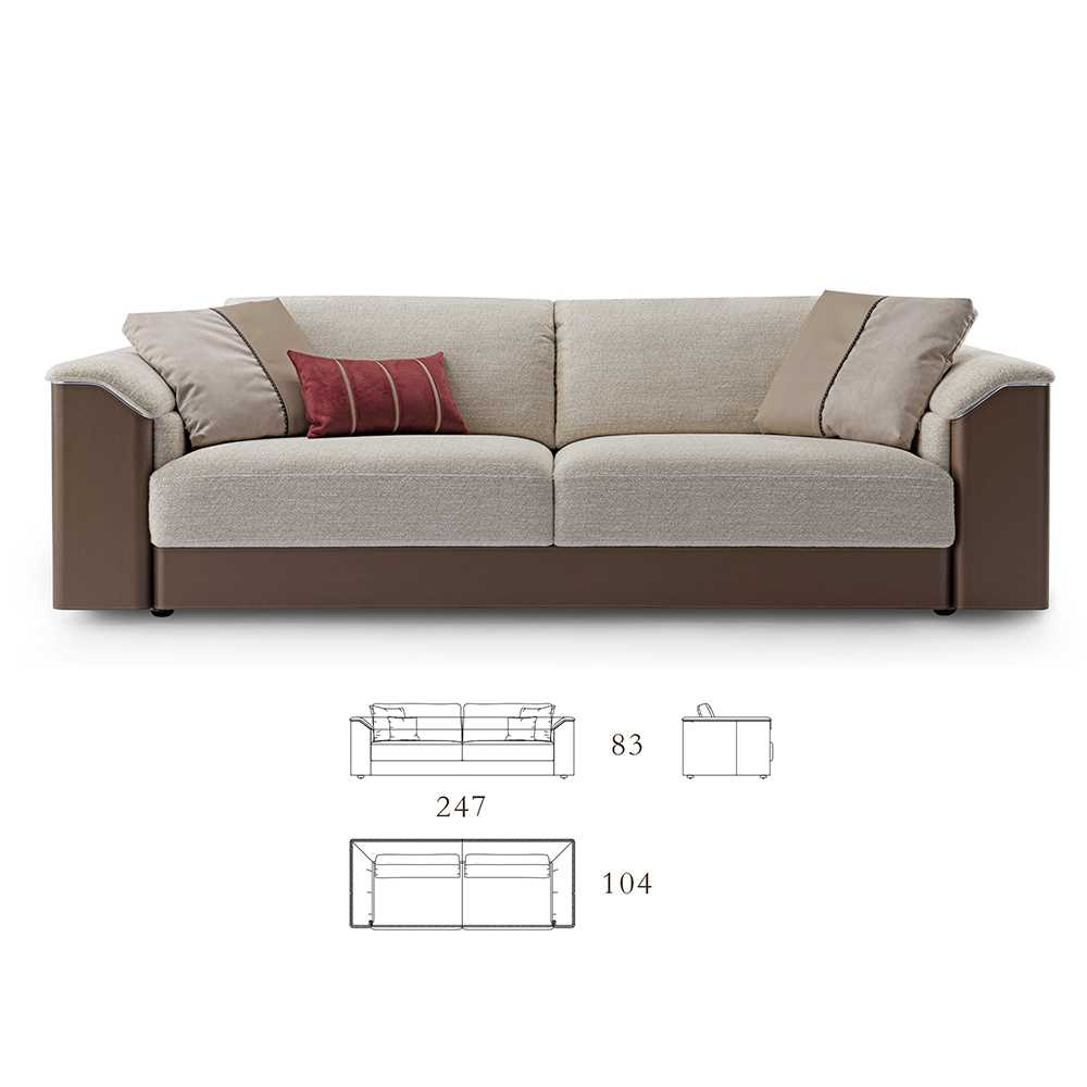 Wooden frame high end modern design living room sofa