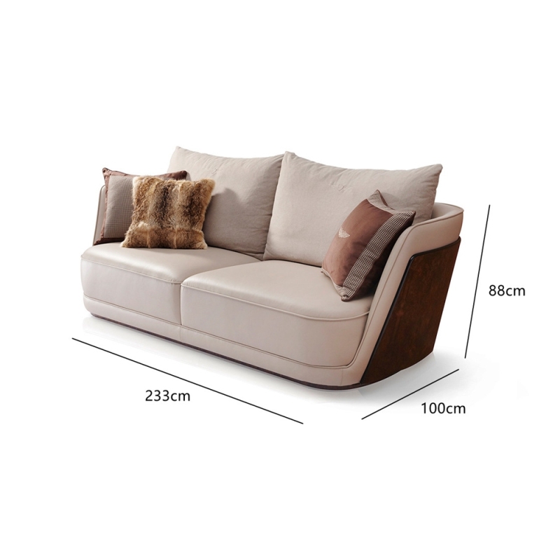 Suitable for contemporary living wooden veneer frame living room sofa
