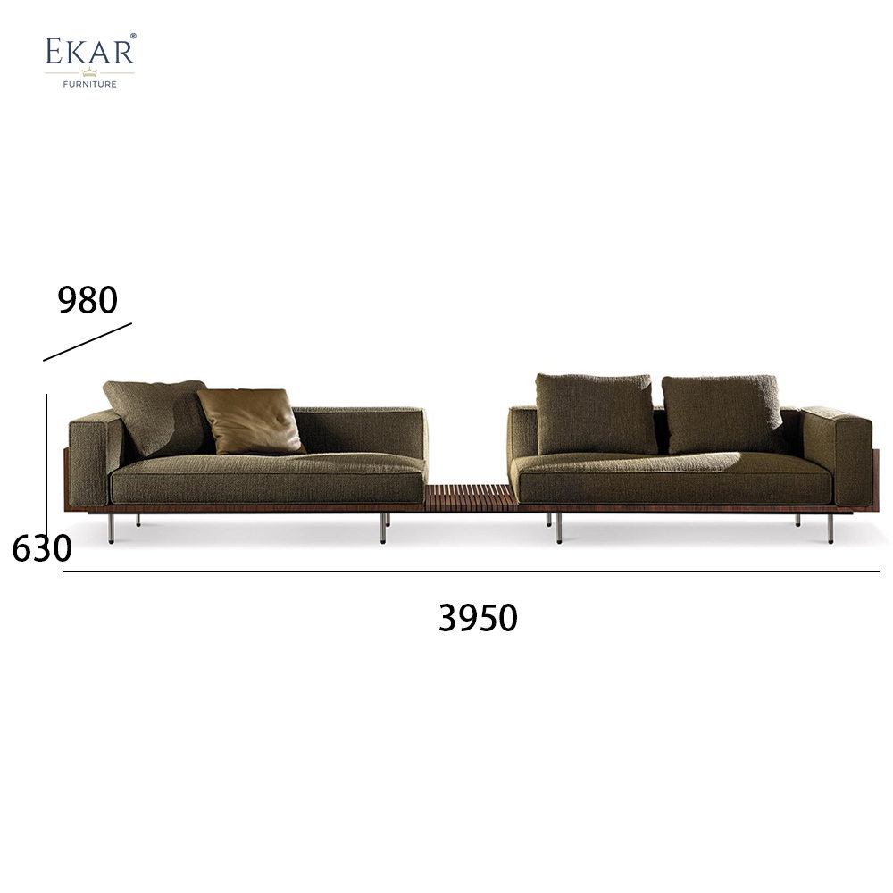 Contemporary Steel Leg Couch