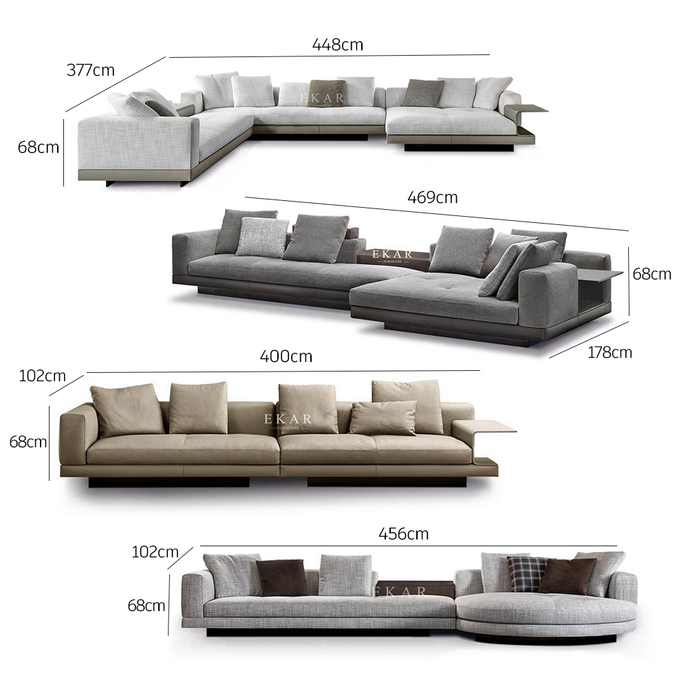 Versatile Leather and Fabric Sofa