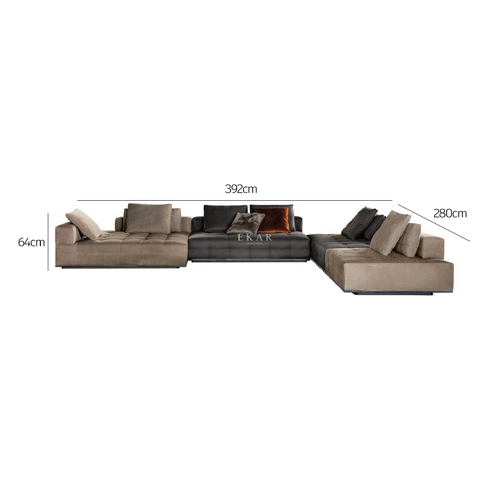 High-Quality Memory Foam and Stainless Steel Sofa