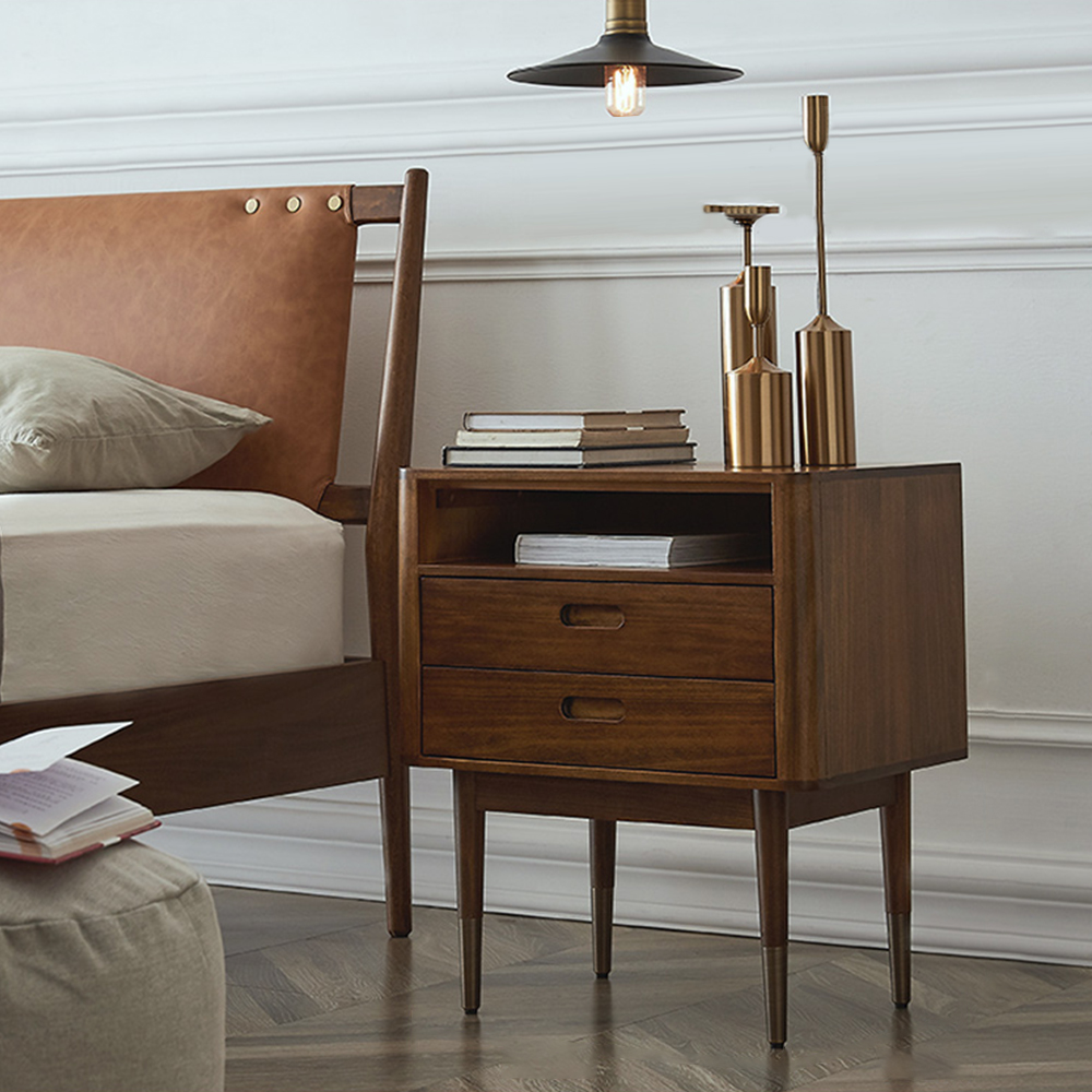 Wooden bedside table