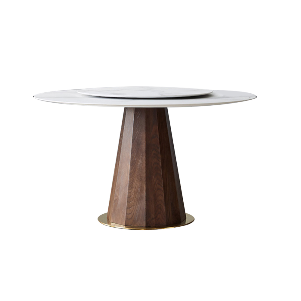 Classic Dining Table with Natural Stone Top