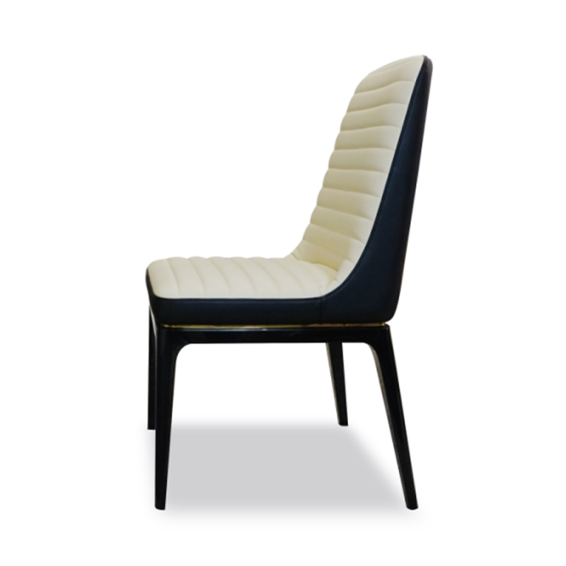 Contemporary upholstered armless dining chair