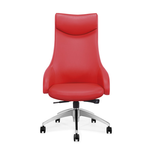 Latest Designs Head Support Red Leather Chair Office Furniture