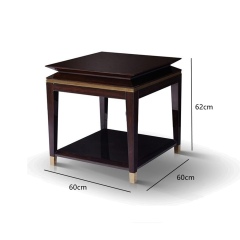 Wooden square sofa corner table