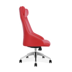 Latest Designs Head Support Red Leather Chair Office Furniture