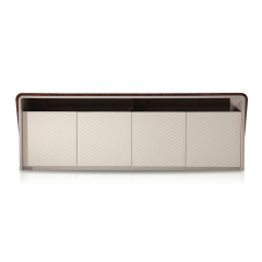 The door panel is a living room TV cabinet with cotton embroidered diamond pattern