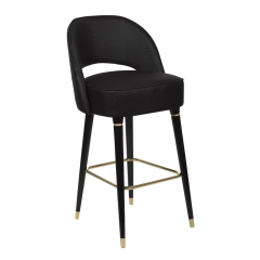 Contemporary style Leather Upholstered Bar Chair