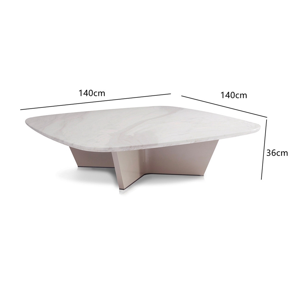 Timeless Modern Square Design Marble Coffee Table