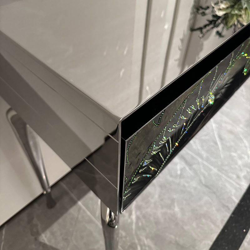 Exquisite crystal diamond inlaid console table