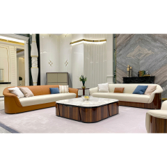 Bent French Gold Modern Living Room Sofa