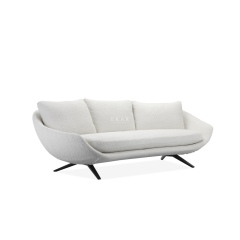 Space Cotton Inner Cushion with High-Carbon Steel Powder-Coated Leg Sofa